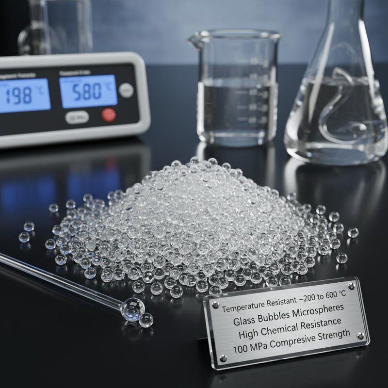 Устойчивые к температуре от -200 до 600 °C Стеклянные пузыри Микросферы с высокой химической стойкостью и сжатостью 100 МПа