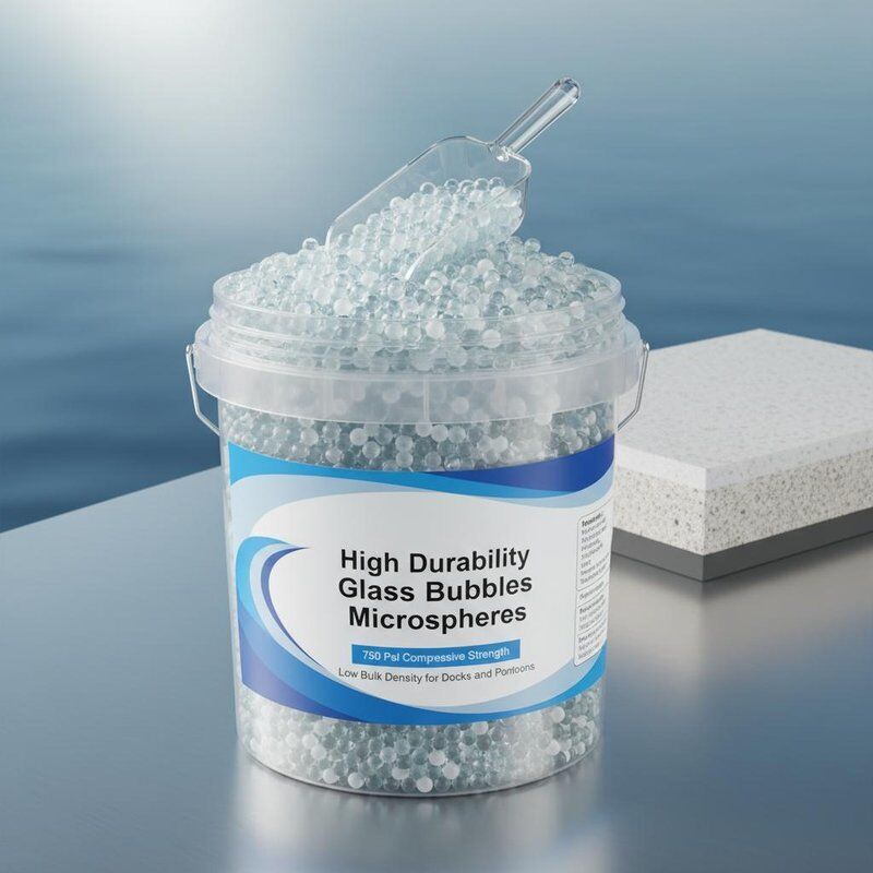 Стеклянные микросферы высокой прочности с прочностью на сжатие 750 фунтов на квадратный дюйм и низкой насыпной плотностью для доков и понтонов