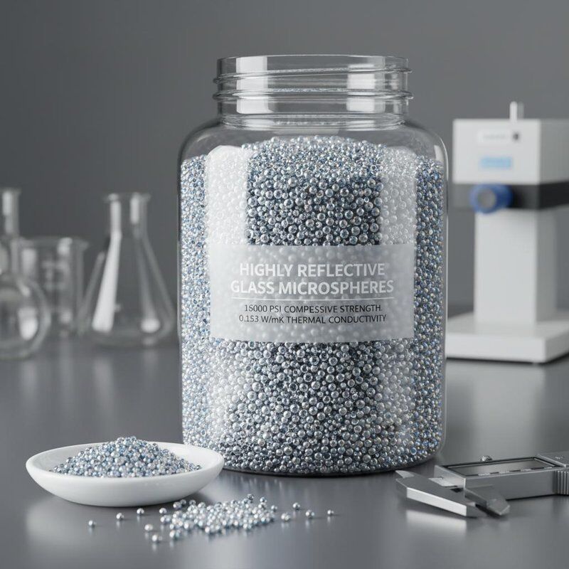 Highly Reflective Glass Microbubbles with 16000 Psi Compressive Strength and 0.153 Thermal Conductivity
